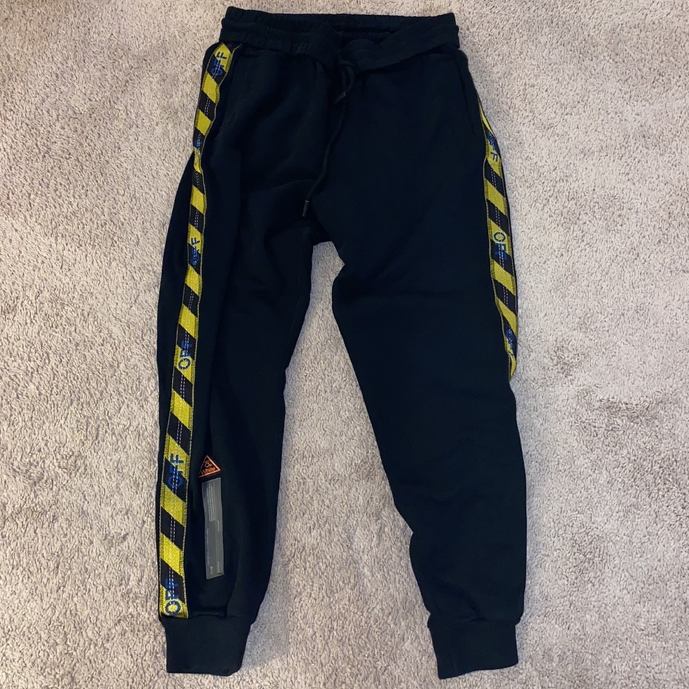 Off-White Caution Tape Sweats